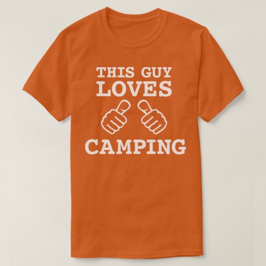この男はキャンプが大好き Tシャツ (デザイン正面)