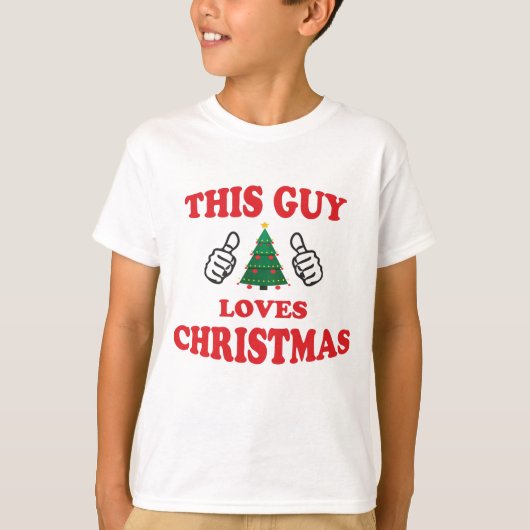 この男はクリスマスが大好きだ Tシャツ (正面)