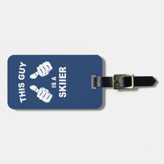 この男はスキーヤーだ ラゲッジタグ (正面横)