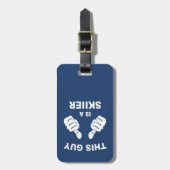 この男はスキーヤーだ ラゲッジタグ (正面縦)