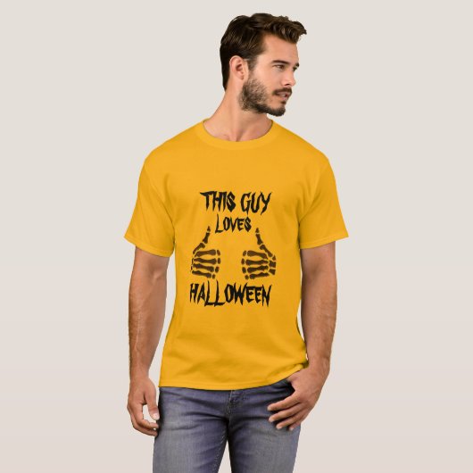 この男はハロウィーン怖い大好おもしろいき不気味 Tシャツ (正面フル)