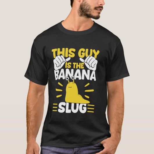 この男はバナナスラッグ軟体動物学 Tシャツ (正面)