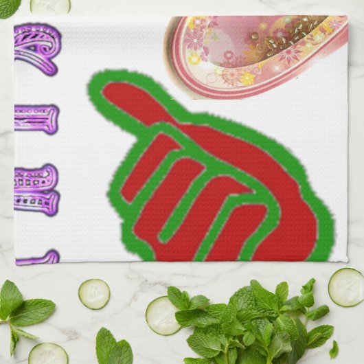 この男はビッグ・ギフト・アートプリントが大好き キッチンタオル (折り畳み)