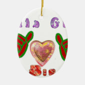 この男はビッグ・ギフト・アートプリントが大好き セラミックオーナメント (正面)