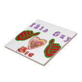 この男はビッグ・ギフト・アートプリントが大好き タイル (側面)