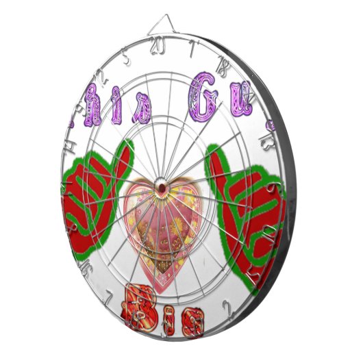 この男はビッグ・ギフト・アートプリントが大好き ダーツボード (正面右)