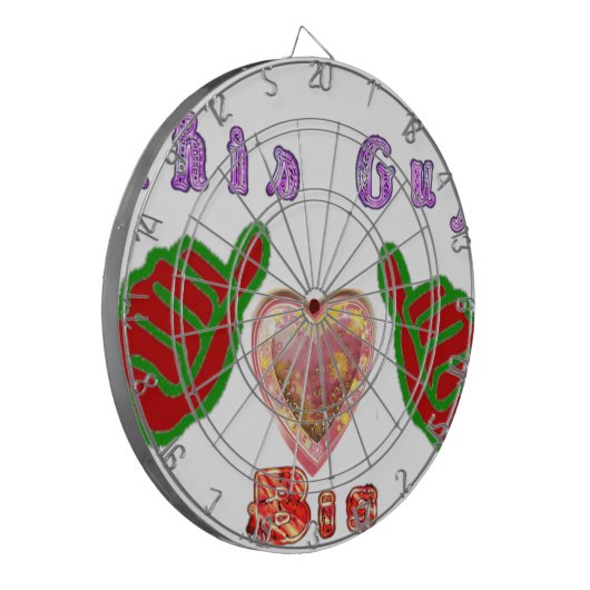 この男はビッグ・ギフト・アートプリントが大好き ダーツボード (正面左)