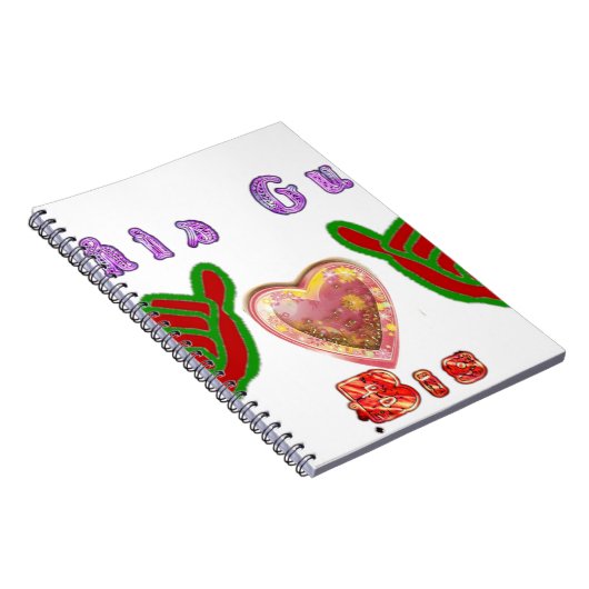 この男はビッグ・ギフト・アートプリントが大好き ノートブック (右側)