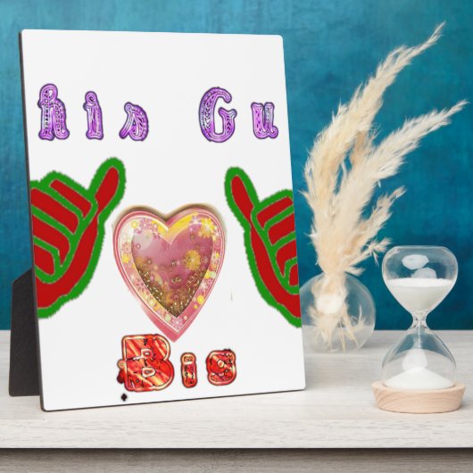 この男はビッグ・ギフト・アートプリントが大好き フォトプラーク (側面)