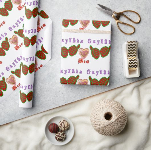 この男はビッグ・ギフト・アートプリントが大好き ラッピングペーパー (クラフト)