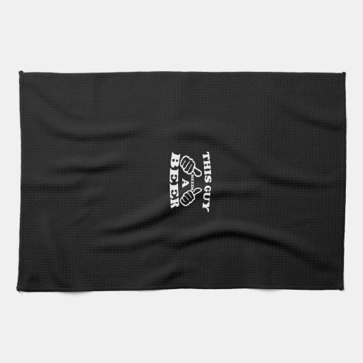 この男はビールが必要だ キッチンタオル (横)