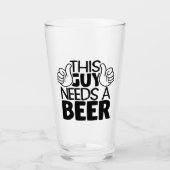 この男はビールが必要だ タンブラーグラス (正面)