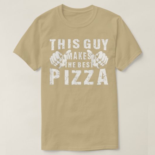 この男はピザ食最高の好きピザを戻す Tシャツ (デザイン正面)