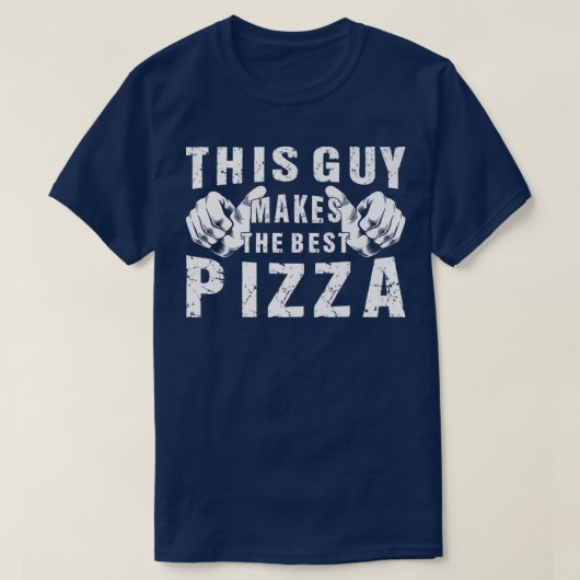この男はピザ食最高の好きピザを戻す Tシャツ (デザイン正面)