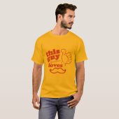 この男は口ひげを愛している Tシャツ (正面フル)