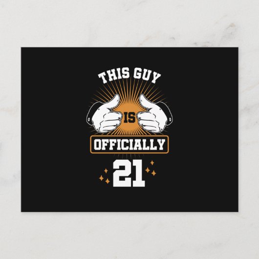 この男は正式に21素晴らし誕生日 シーズンポストカード (正面)