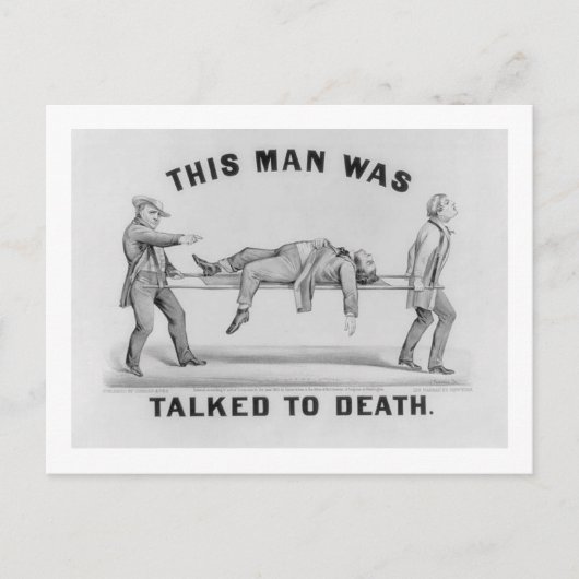 「この男は死に話された」ヴィンテージ写真 ポストカード (正面)