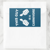 この男は肉食主義者だ 長方形シール (バッグ)