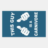 この男は肉食主義者だ 長方形シール (正面)