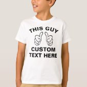 この男は自分の文字をここに追加 Tシャツ (正面)