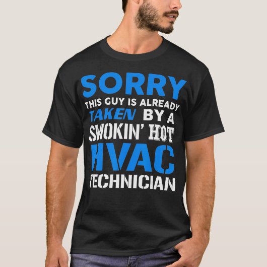 この男は、煙で熱いHvac技術者によって取られた Tシャツ (正面)