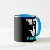 この男はVバックスのゲーマーおもしろいVBucksを必要とする マグカップ (正面右)