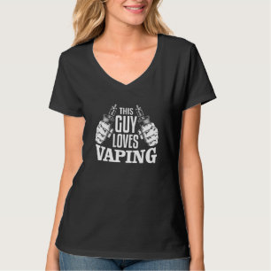 この男はVAPEが大好き VAPE MODを保持 Tシャツ
