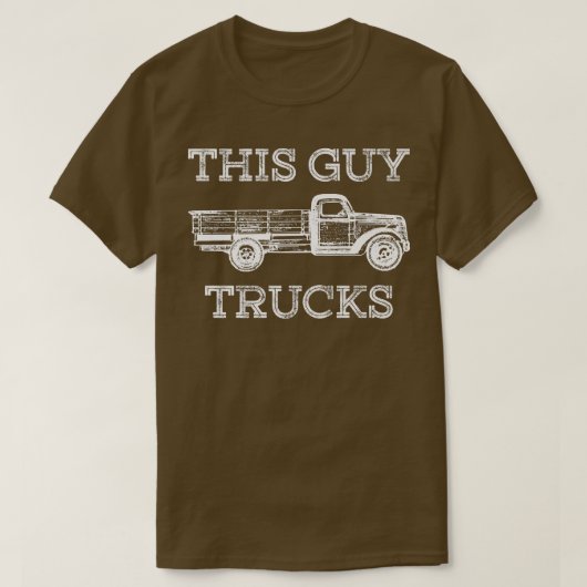 この男トラックおもしろいトラック Tシャツ (デザイン正面)