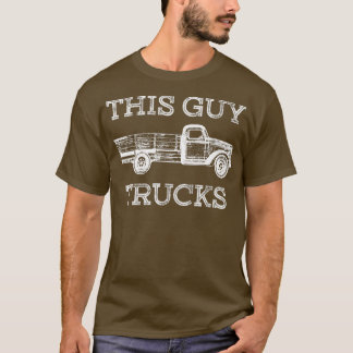 この男トラックおもしろいトラック Tシャツ