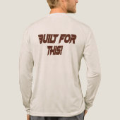 この男性の胸の長離れ袖のT型のために構築 トライブレンドＴシャツ (背面)