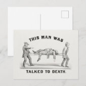 この男性は死ぬまで話し込まれた (1873 ポストカード (正面/裏面)