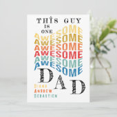 この男1人素晴らしパパおもしろい引用文父の日 カード (スタンド正面)