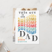 この男1人素晴らしパパおもしろい引用文父の日 カード (正面/裏面インサイチュ)