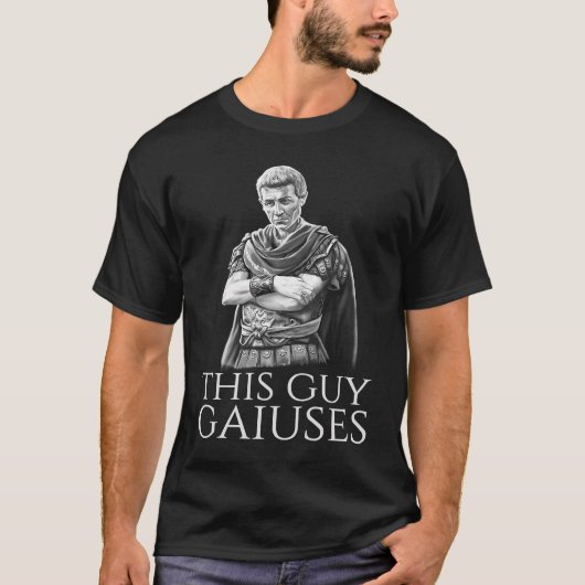この男 ユリウス・カエサル 古代ローマ史 ミーム Tシャツ (正面)