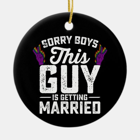 この男、結婚します ゲイ セラミックオーナメント (正面)