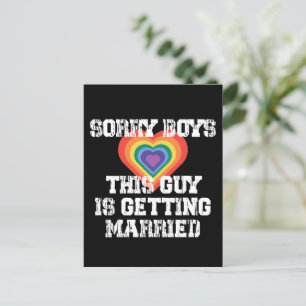 この男、結婚します Sorry Boys Gay インビテーションポストカード