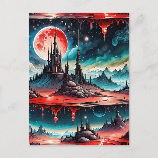 この画像は非常に詳細なSFの画像である ポストカード (正面)