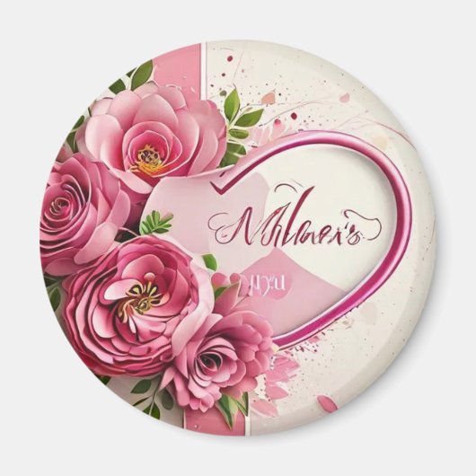 この画像は、鮮やかな青色の結婚前お祝い会を表示しています マグネット (正面)