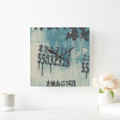 この番号に電話をかける スクエア壁時計 (ホーム)