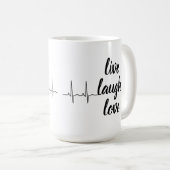 この白いマグを使エレガント用した陽性 コーヒーマグカップ (正面右)