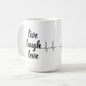 この白いマグを使エレガント用した陽性 コーヒーマグカップ (正面左)