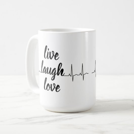 この白いマグを使エレガント用した陽性 コーヒーマグカップ (正面左)