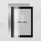 この白黒の貴族バチュラーパーティ サンキューカード (正面/裏面)