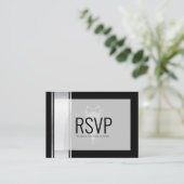 この白黒の貴族バチュラーパーティrsvp プレイスカード (スタンド正面)