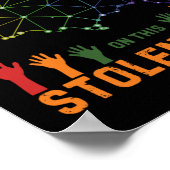 この盗まれた土地のステッカーは違法だ ポスター (角)