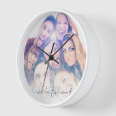 この瞬間の友最高の人の写真を記憶する 壁時計 (傾斜)