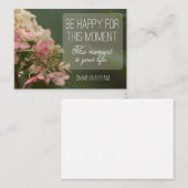 「この瞬間を幸せにしよう」感動的引用文 ノートカード (正面/裏面)