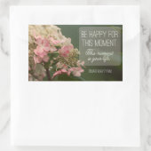 「この瞬間を幸せにしよう」感動的引用文 長方形シール (バッグ)