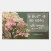 「この瞬間を幸せにしよう」感動的引用文 長方形シール (正面)