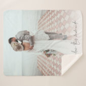 この瞬間を思い出結婚すロマンチックな引用文 シェルパブランケット (正面(横))